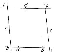 How to
describe a trajectory that shall pass through two given points, and
touch three right lines given by position.